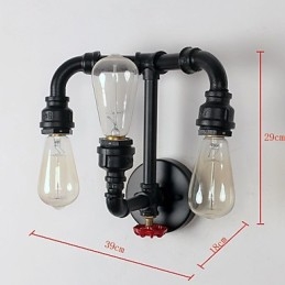 Rustik Lodge Modern Contemporary Country Retro Målning Funktion För Mini Style Uplight Wall Sconces