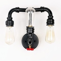 Rustik Lodge Modern Contemporary Country Retro Målning Funktion För Mini Style Uplight Wall Sconces