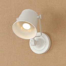 Målat Stål Vägglampa Stum Svart Amerikansk Kaffe Dekoration Retro Väggljus Ljussabel Lampa På Vägg