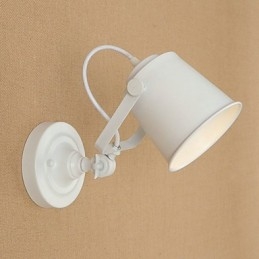 Målat Stål Vägglampa Stum Svart Amerikansk Kaffe Dekoration Retro Väggljus Ljussabel Lampa På Vägg