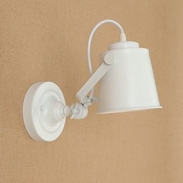 Målat Stål Vägglampa Stum Svart Amerikansk Kaffe Dekoration Retro Väggljus Ljussabel Lampa På Vägg