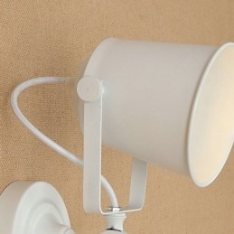 Målat Stål Vägglampa Stum Svart Amerikansk Kaffe Dekoration Retro Väggljus Ljussabel Lampa På Vägg