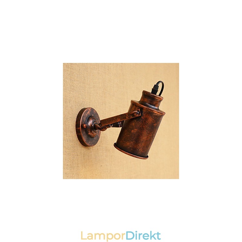 Målat Stål Vägglampa Stum Svart Amerikansk Kaffe Dekoration Retro Väggljus Ljussabel Lampa På Vägg