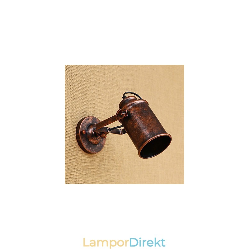 Målat Stål Vägglampa Stum Svart Amerikansk Kaffe Dekoration Retro Väggljus Ljussabel Lampa På Vägg