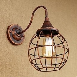 Järnkonst Retro Rustfärg Study Lvardagsrum Sängbord Amerikansk Vägglampa
