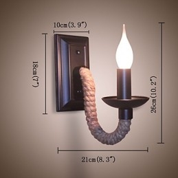Hamp Rep Retro Vägglampa Creative Personality Bar Järn Ljuslampa