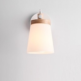 Glasskärm Och Metallbas Vägglampa Funktion Ambient Light Vägglampor Vägglampa