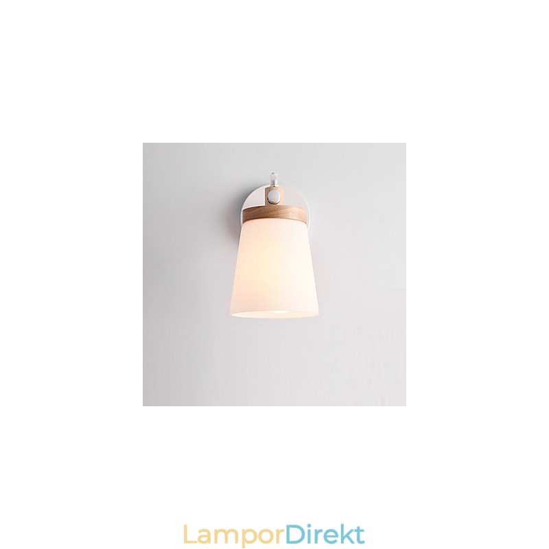 Glasskärm Och Metallbas Vägglampa Funktion Ambient Light Vägglampor Vägglampa