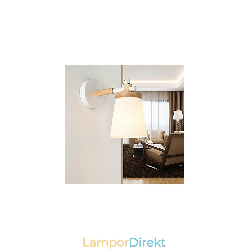 Glasskärm Och Metallbas Vägglampa Funktion Ambient Light Vägglampor Vägglampa