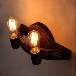 Loftstil Vintage Industriell Kreativ Personlighet Metallvägglampa För Kafferummet Bar Foajén Dekorera Väggbelysning
