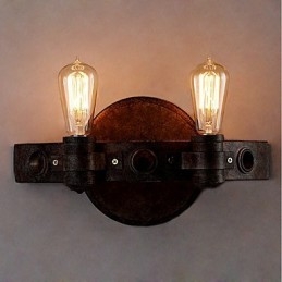 Loftstil Vintage Industriell Kreativ Personlighet Metallvägglampa För Kafferummet Bar Foajén Dekorera Väggbelysning