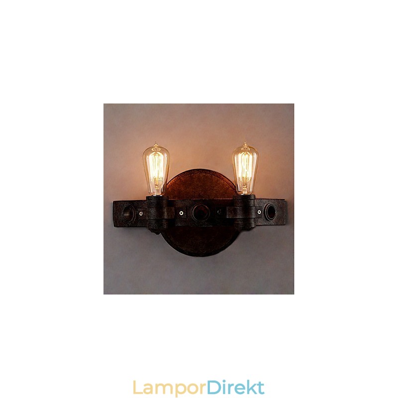 Loftstil Vintage Industriell Kreativ Personlighet Metallvägglampa För Kafferummet Bar Foajén Dekorera Väggbelysning