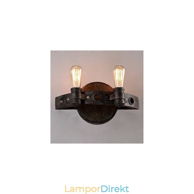 Loftstil Vintage Industriell Kreativ Personlighet Metallvägglampa För Kafferummet Bar Foajén Dekorera Väggbelysning