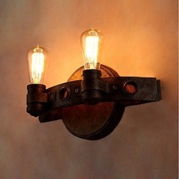 Loftstil Vintage Industriell Kreativ Personlighet Metallvägglampa För Kafferummet Bar Foajén Dekorera Väggbelysning