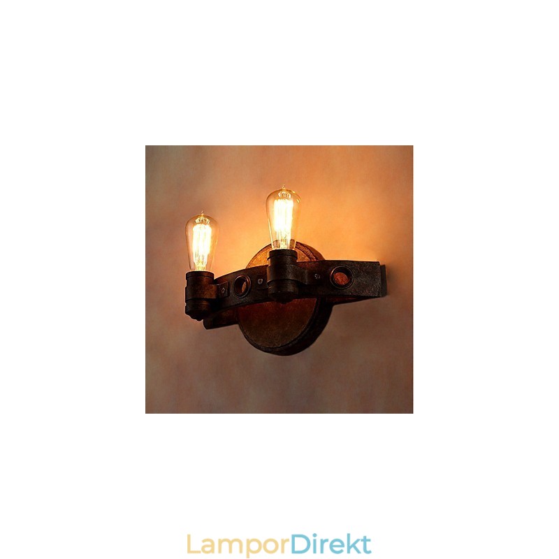 Loftstil Vintage Industriell Kreativ Personlighet Metallvägglampa För Kafferummet Bar Foajén Dekorera Väggbelysning