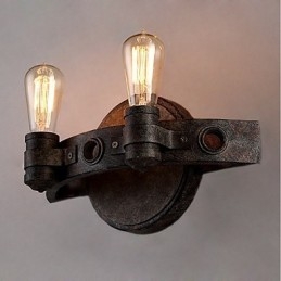 Loftstil Vintage Industriell Kreativ Personlighet Metallvägglampa För Kafferummet Bar Foajén Dekorera Väggbelysning