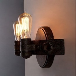 Loftstil Vintage Industriell Kreativ Personlighet Metallvägglampa För Kafferummet Bar Foajén Dekorera Väggbelysning