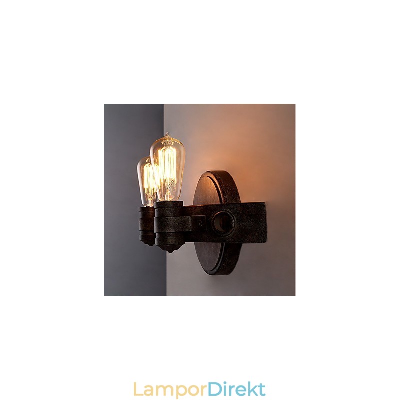 Loftstil Vintage Industriell Kreativ Personlighet Metallvägglampa För Kafferummet Bar Foajén Dekorera Väggbelysning