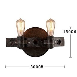 Loftstil Vintage Industriell Kreativ Personlighet Metallvägglampa För Kafferummet Bar Foajén Dekorera Väggbelysning