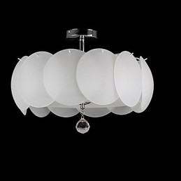 3 Ljus Glas Ljuskrona Modern Hängande Ljus Familj