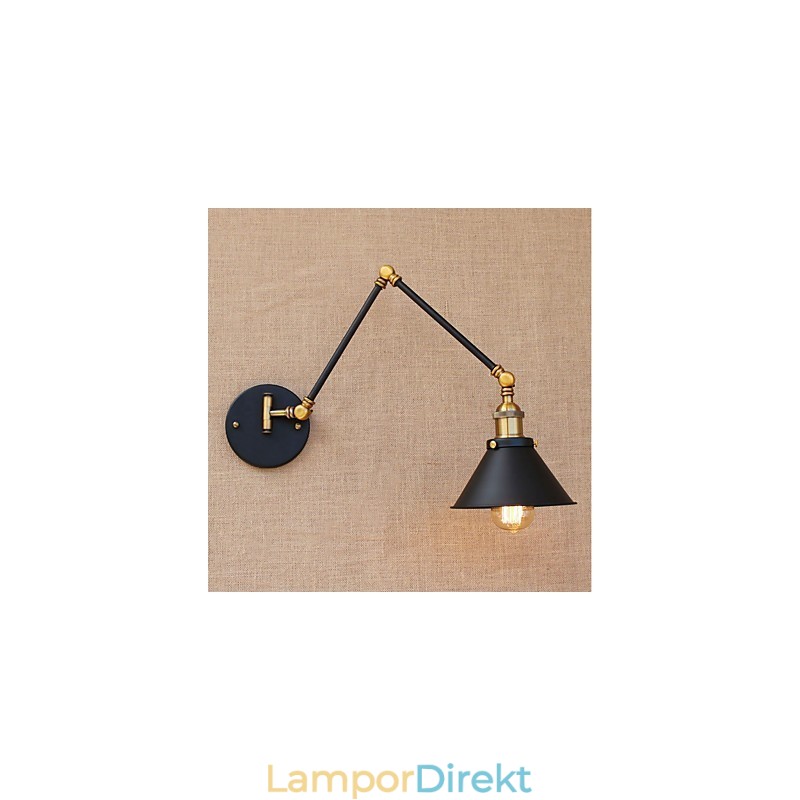 Vintage Country Elektropläterad Funktion För Mini Style Swing Arm Eye Protection Downlight Swing Arm Lights
