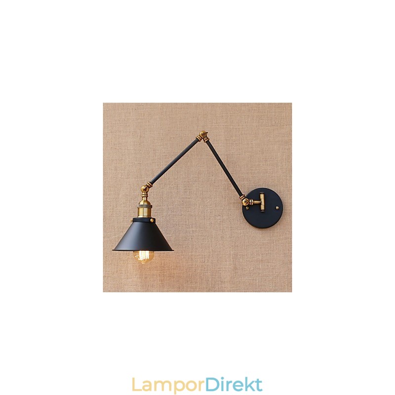 Vintage Country Elektropläterad Funktion För Mini Style Swing Arm Eye Protection Downlight Swing Arm Lights