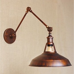 Lång Arm Halvrostig Industriell Retro Nostalgisk Infällbar Vägglampa Vägglampor