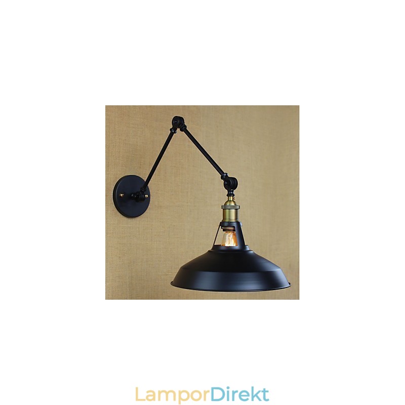 Lång Arm Halvrostig Industriell Retro Nostalgisk Infällbar Vägglampa Vägglampor