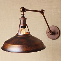 Lång Arm Halvrostig Industriell Retro Nostalgisk Infällbar Vägglampa Vägglampor