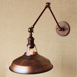Lång Arm Halvrostig Industriell Retro Nostalgisk Infällbar Vägglampa Vägglampor