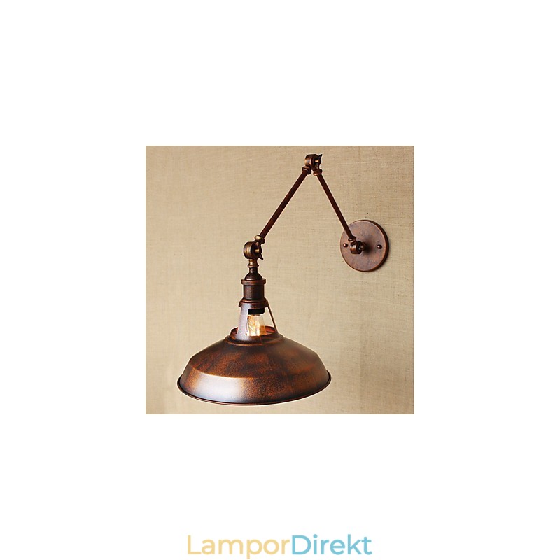 Lång Arm Halvrostig Industriell Retro Nostalgisk Infällbar Vägglampa Vägglampor