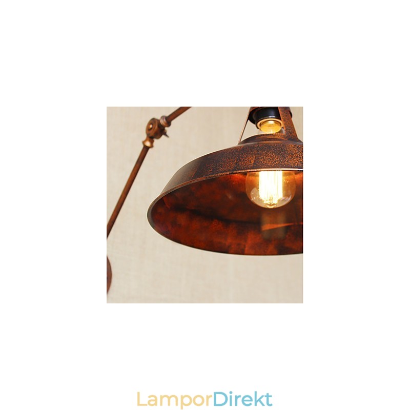 Lång Arm Halvrostig Industriell Retro Nostalgisk Infällbar Vägglampa Vägglampor