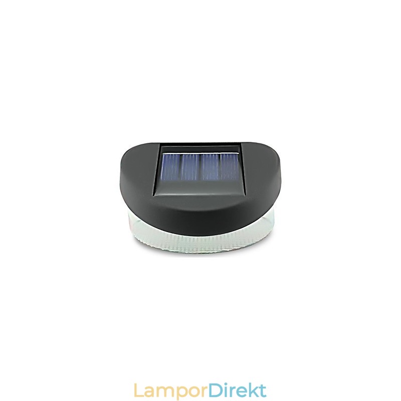 Vitt Ljus Solar Ljusväg Vägg Landskap Montering Trädgårdsstängsel Ljus