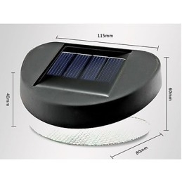 Vitt Ljus Solar Ljusväg Vägg Landskap Montering Trädgårdsstängsel Ljus