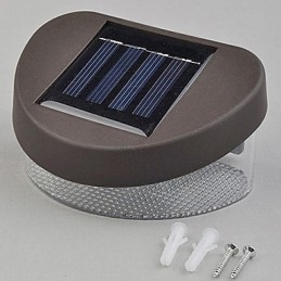 Vitt Ljus Solar Ljusväg Vägg Landskap Montering Trädgårdsstängsel Ljus