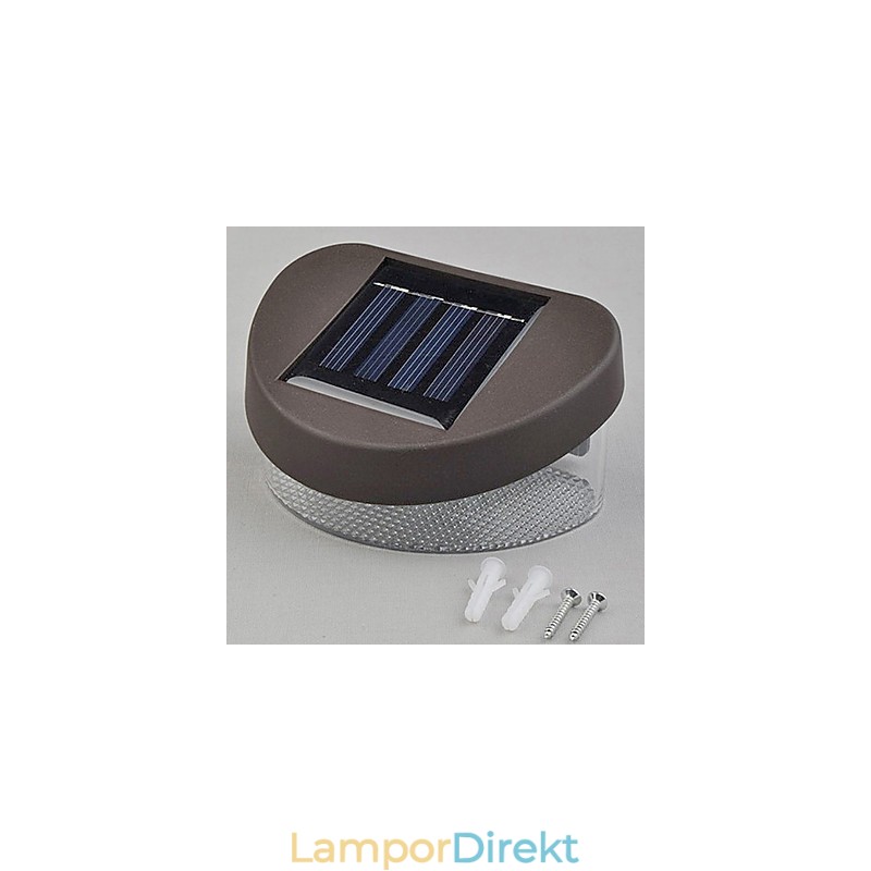Vitt Ljus Solar Ljusväg Vägg Landskap Montering Trädgårdsstängsel Ljus