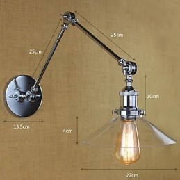 Vintage Country Retro Electroplate Funktion För Mini Style Swing Arm Ambient Light Swing