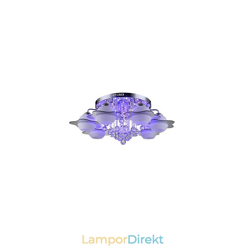 Fjärrkontroll 7 Lampor Med Blue Redss Modern Taklampa Infälld