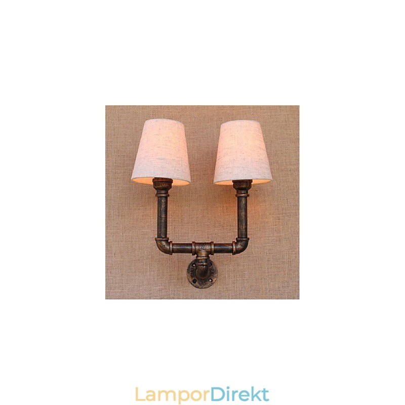 Rustik Lodge Mässing Funktion För Ambient Light Wall Sconces Vägglampa