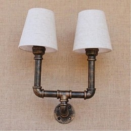 Rustik Lodge Mässing Funktion För Ambient Light Wall Sconces Vägglampa
