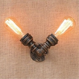 Nostalgi Enkel Vattenpipa Dekorativ Liten Vägglampa Vägglampa