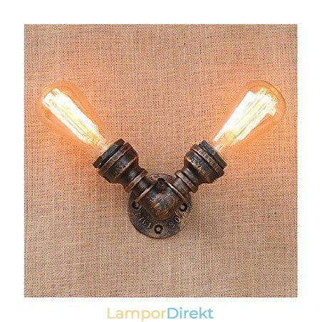 Nostalgi Enkel Vattenpipa Dekorativ Liten Vägglampa Vägglampa Nostalgi Enkel Vattenpipa Dekorativ Liten Vägglampa Vägglampa