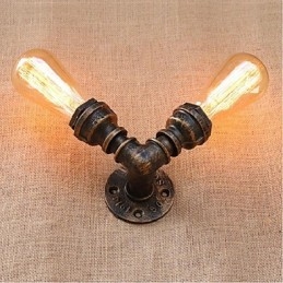 Nostalgi Enkel Vattenpipa Dekorativ Liten Vägglampa Vägglampa
