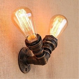 Nostalgi Enkel Vattenpipa Dekorativ Liten Vägglampa Vägglampa