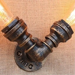 Nostalgi Enkel Vattenpipa Dekorativ Liten Vägglampa Vägglampa