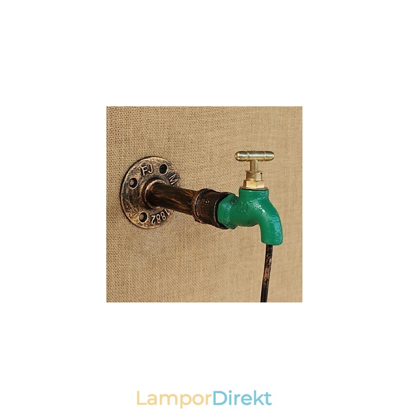 Edison Retro Dekorativ Vattenpipa Vinflaska Vägglampa Vägglampa