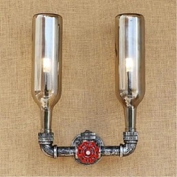 Vattenflaska Vägglampa Vägg Ljusgrå