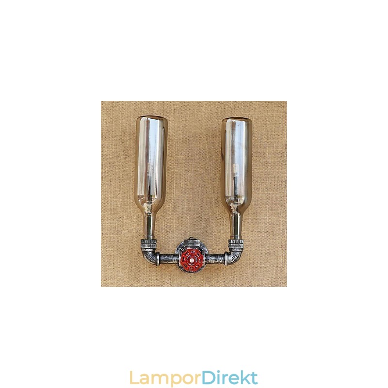 Vattenflaska Vägglampa Vägg Ljusgrå