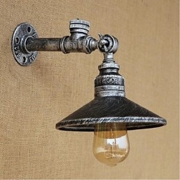 Rustik Lodge Målningsfunktion För Ambient Light Wall Sconces Wall Light Silver