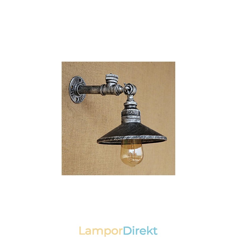 Rustik Lodge Målningsfunktion För Ambient Light Wall Sconces Wall Light Silver